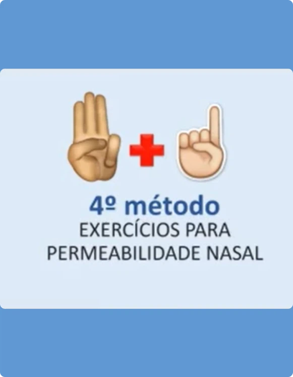 O 4º método: Os 3 primeiros são os métodos de base que vão acelerar a recuperação do teu filho. O 4º método é um complemento para que a sua qualidade de vida seja ainda melhor. Este método extra é um exercício simples e divertido para estimular a respiração pelo nariz e manter o nariz desobstruído.<br><br>